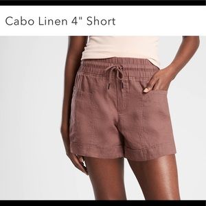 Athleta - BLUE Cabo Linen Shorts